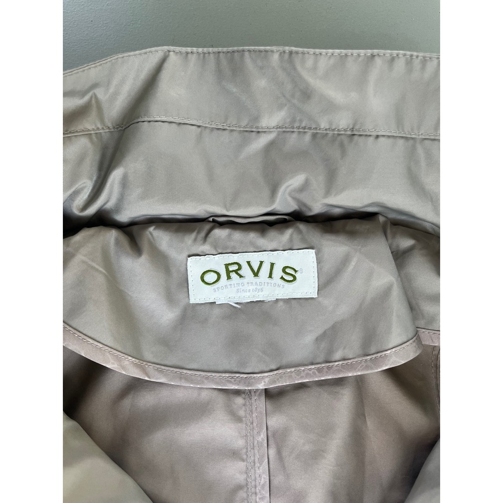 Orvis Pack & Go Women's Raincoat Stowaway Hood Full Zip Drawstring Waist - Picture 3 of 7
